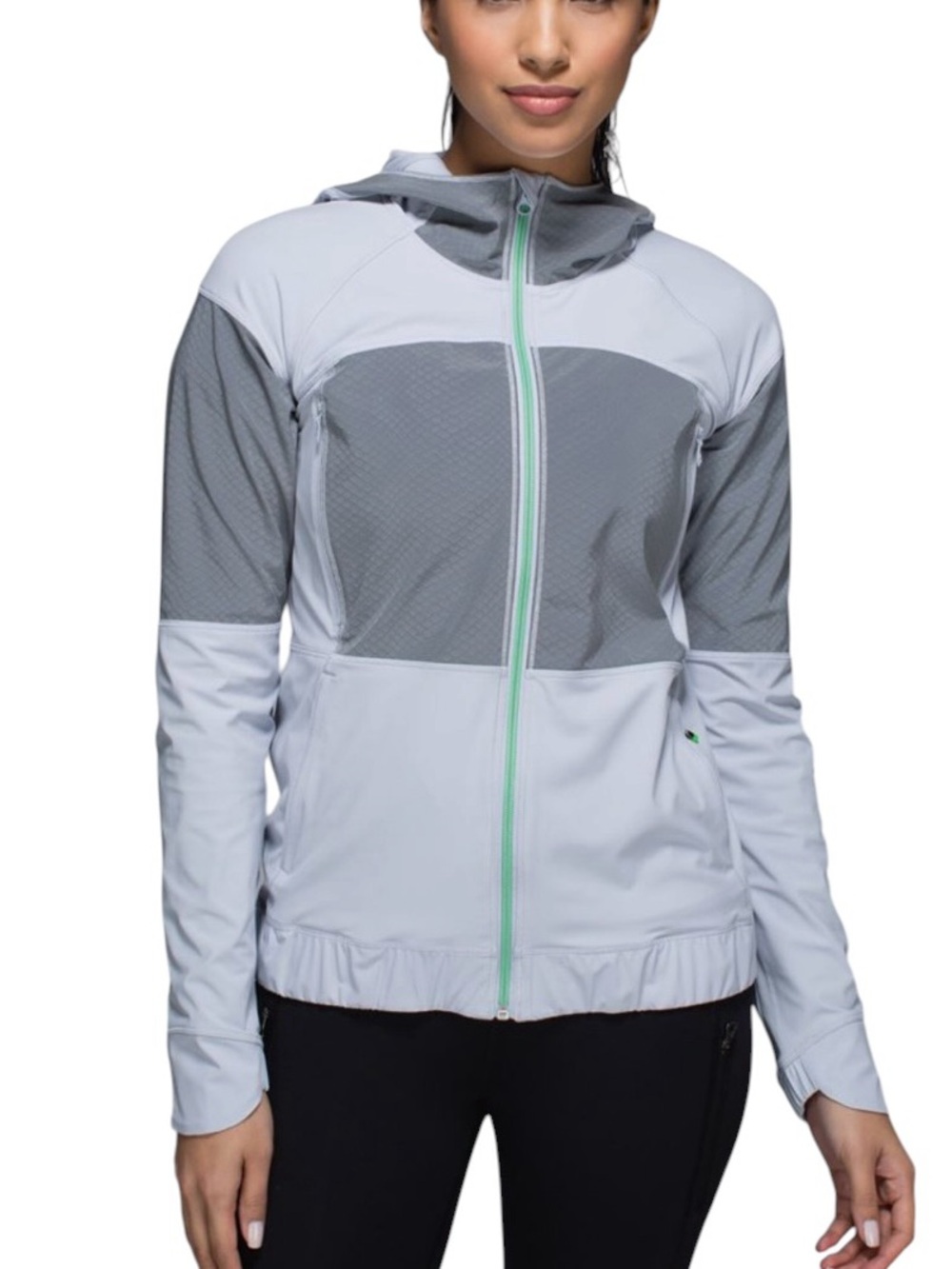 Lululemon Light Speed  Reflective Jacket Silver / Black / Silver Sz 10 Orig $88